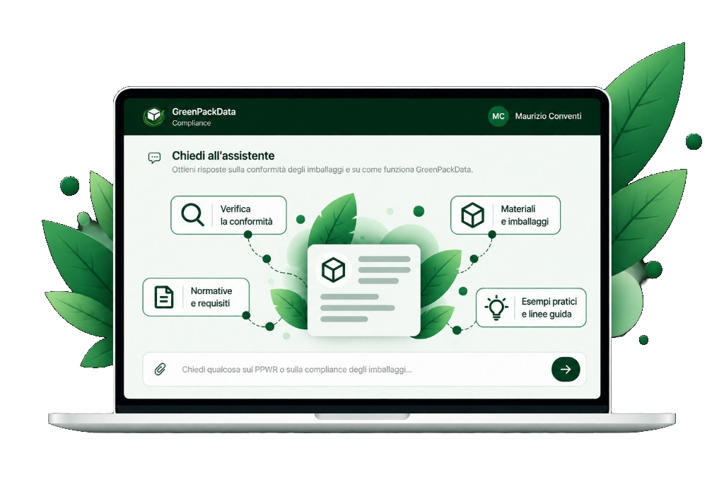 GreenPackData assistant on a laptop